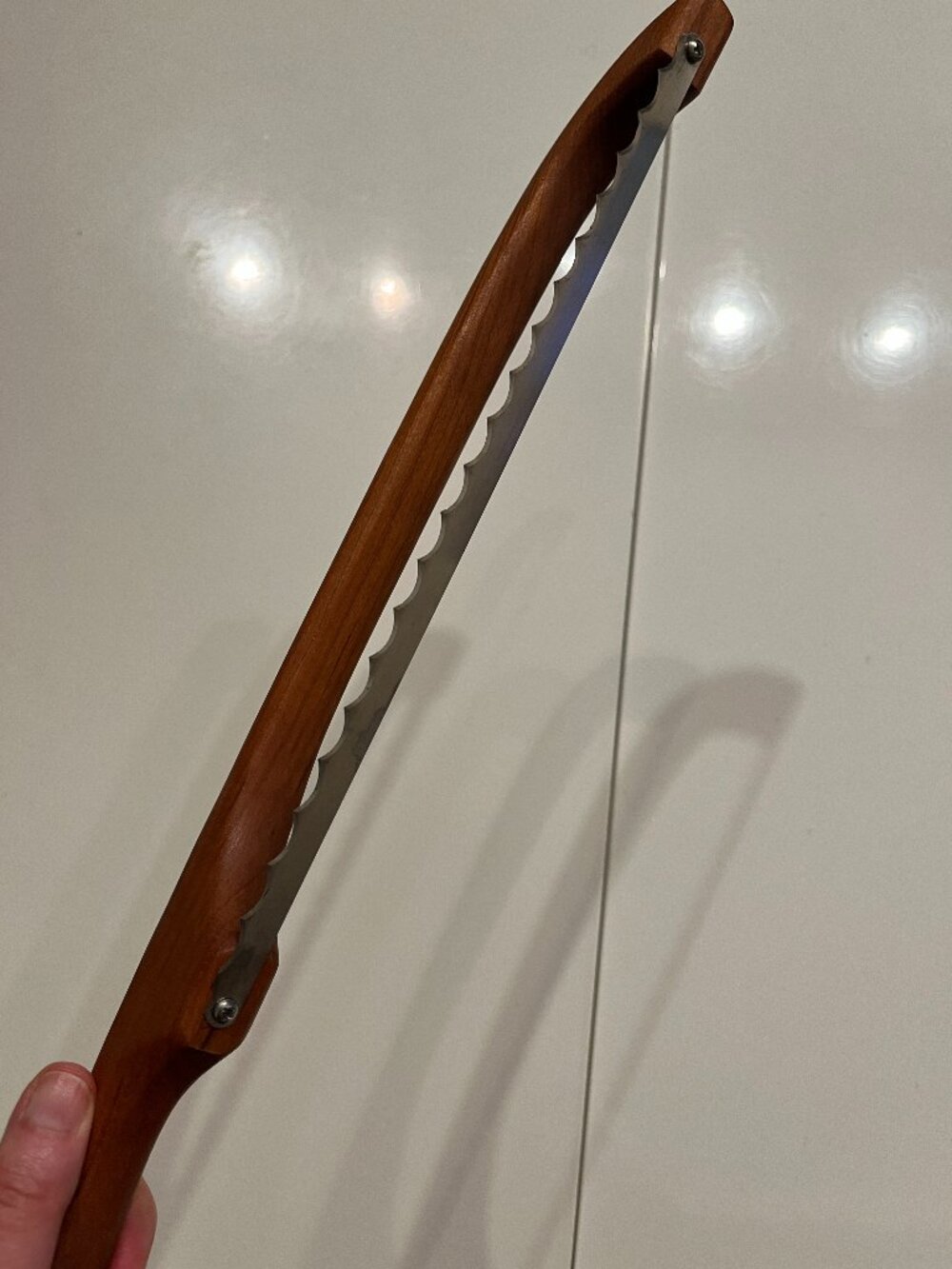Gigous Handcrafted Yukon Fiddle Bow Bread Knife Wood Sourdough Slicer